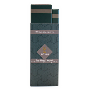 RITHIM beard brush and beard comb set packaging